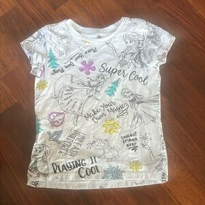 3/$12 Disney Frozen Sketch & Words Graphic T-Shirt (M)